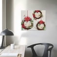 thumbnail image 3 of GOSMITH  Seasonal Wall Art Canvas Prints 'Holiday Wreaths' Christmas Home Décor 12x16/16x20in Framed, 3 of 4
