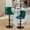 Black Base+Green, variant on Holaki Set Of 2, Modern Classic Swivel Velvet Barstools, 25-33 Inch Adjusatble Seat Height, Upholstered Chrome Base Bar Stools With Backs Tufted, For Home Pub, Living Room, Kitchen(Black Base Orange)