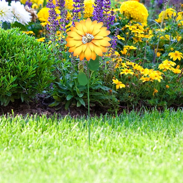 UPGRATOR Metálica De Girasol Para Jardín Y Patio Con Estilo Para Exteriores