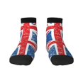 thumbnail image 7 of Women Men Athletic Socks Union Jack Flag Cushioned Quarter Ankle Socks, 7 of 7
