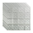 thumbnail image 1 of FASÄDE Traditional 10 Decorative Vinyl 2ft x 2ft Lay in Ceiling Panel in Brushed Aluminum (5 Pack), 1 of 5