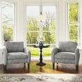 thumbnail image 6 of Romorgniz Mid Century Modern Accent Chair, Lounge Armchair with Extra Thick 6.3" Cushion & Side Pockets, Comfort Chair for Living Room, Bedroom, Apartment, Small Space, Light Gray, 6 of 12