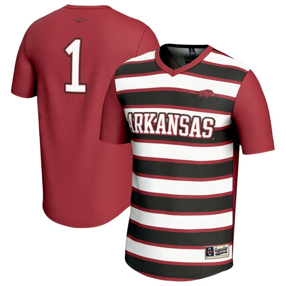 Unisex GameDay Greats #1 Cardinal Arkansas Razorbacks Lightweight Soccer Fashion Jersey