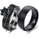 thumbnail image 1 of Set de Anillos de Pareja LOVERSRING 18k Chapado en Oro Negro Mujer y Hombre Negro LOVERSRING L3949, 1 of 2