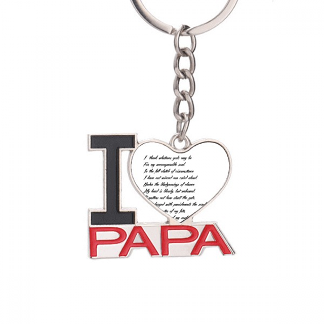 La poesía citar a nunca rendirse inmejorable El soporte del llavero de metal del llavero ama a papá