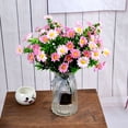 thumbnail image 1 of Morttic 4 Bundles Artificial Daisies Flowers Fake Colorful Daisy Plant UV Resistant Greenery Shrubs Plants for Indoor Outdoor Hanging Planter Home Garden Decor Wedding Porch Window Decor (Rose Red), 1 of 8