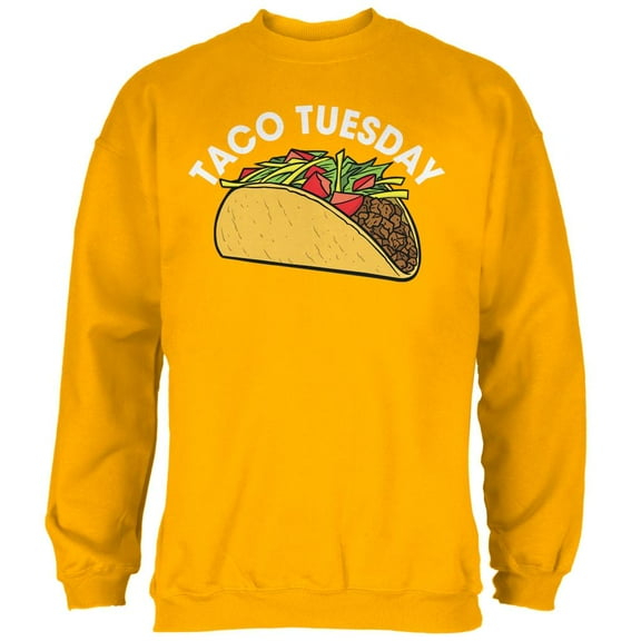 Cinco de Mayo Taco Tuesday Mens Sweatshirt Gold MD
