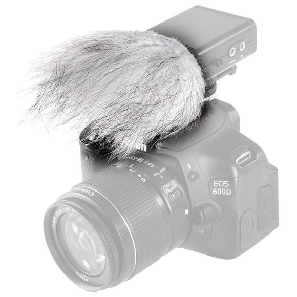 Movo WS9 Microphone Pare-Vent Extérieur pour Enregistreurs Numériques Portables jusqu'à 3 Pouces X 1.5 Pouces (L X P) - Compatible avec Zoom H4n PRO, H5, H6, Tascam DR-05, DR-07, DR-40, et Plus (Gris Clair)