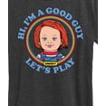 thumbnail image 3 of Chucky - I'm a Good Guy Lets Play- Womens Short Sleeve Graphic T-Shirt, 3 of 5