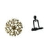 thumbnail image 1 of Escultura colgante de pared de metal, decoración de pared, disco decorativo, estatua de pensador abstracto, marco de hierro forjado, material PP de pr, 1 of 8