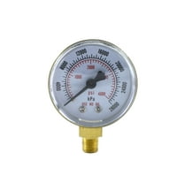 High Pressure Gauge for Oxygen Regulator 0-4000 psi - 2 inches for LDB Regulators - 1/8"