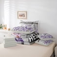 thumbnail image 6 of Castle Fairy Floral Purple Lavender Bedding Comforter Set 7 Pieces for Boys Girls,Flying Butterflies Full Bedding Set Lightweight,Old Barn Door Fitted Sheet Flat Sheet,Lightweight Room Decor, 6 of 8