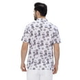 thumbnail image 2 of LA LEELA Men's Hawaiian Shirts Aloha Casual Beach Shirts Short Sleeve Button Down Collared Shirt Men M Tropical, White Summer, 2 of 6