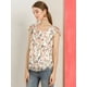 thumbnail image 2 of Blusa En Capas Manga Corta De Volantes De Gasa Con Cuello Cuadrado Para Mujer Blanco L, 2 of 6