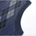 thumbnail image 5 of Mens Argyle Sweater Vests Classic Round Neck Cover Elastic Pullover Slim Fit Knitting Tank Tops, 5 of 7