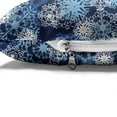 thumbnail image 4 of Winter Pet Bed, Various Different Ornate Snowflakes Blizzard Cold Season Xmas Themed, Chew Resistant Pad for Dogs and Cats Cushion with Removable Cover, 24" x 39", Pale Blue Dark Blue, by Ambesonne, 4 of 4