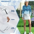 thumbnail image 6 of Yuyamidu Blue Scale Women Long Sleeve Golf Shirt Camfy Athletic Tennis Shirts Fashion Golf Clothes Workout Tops Pullover Running Hiking Activewear Size 2XL, 6 of 8