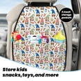 thumbnail image 5 of Xecao Barbecue Gnomes Pattern Car Seat Back Protector 2 Pack Large Capacity Pocket, Kick Mats Back Seat Protector, 5 of 8