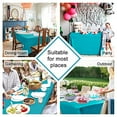 thumbnail image 2 of DWCN Rectangle Tablecloth - Waterproof and Spillproof Washable Fabric Table Cloth for Dining Room Kitchen and Outdoor Use, Turquoise, 60 x 84 Inch, 2 of 6