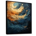 thumbnail image 2 of Designart "Surging In Golden Sapphire III" Abstract Spirals Floater Framed Wall Art Prints, 2 of 5