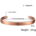 thumbnail image 2 of Pulseras de cobre para mujer, pulsera magnética de cobre puro, brazalete ajustable, caja de regalo, pulsera abierta en forma de C, 2 of 5