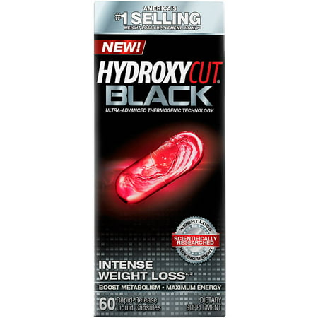 Hydroxycut Black Dietary Supplement Rapid-Release Liquid Ctules, 60 (Best Dietary Supplements For Women's Weight Loss)