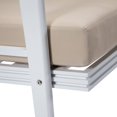 thumbnail image 6 of Leisuremod Walbrooke Modern Outdoor Patio Loveseat with White Aluminum Frame and Removable Cushions For Patio and Backyard Garden (Beige), 6 of 10