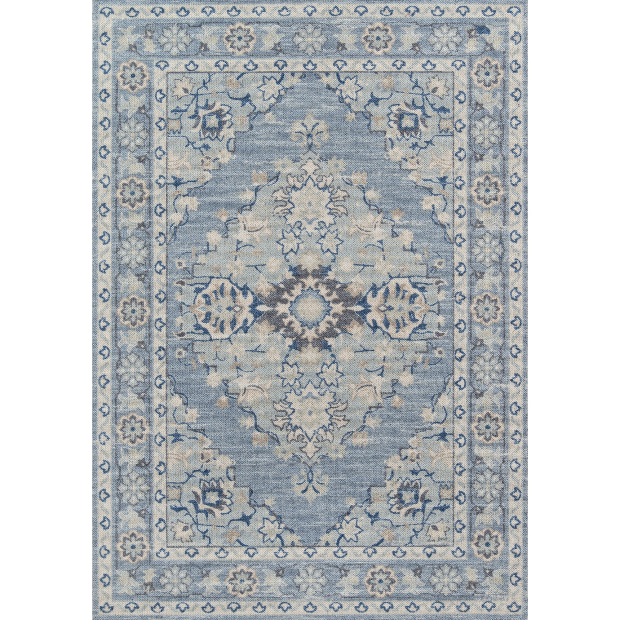 Momeni Anatolia Traditional Wool and Nylon Blue Area Rug 5'3