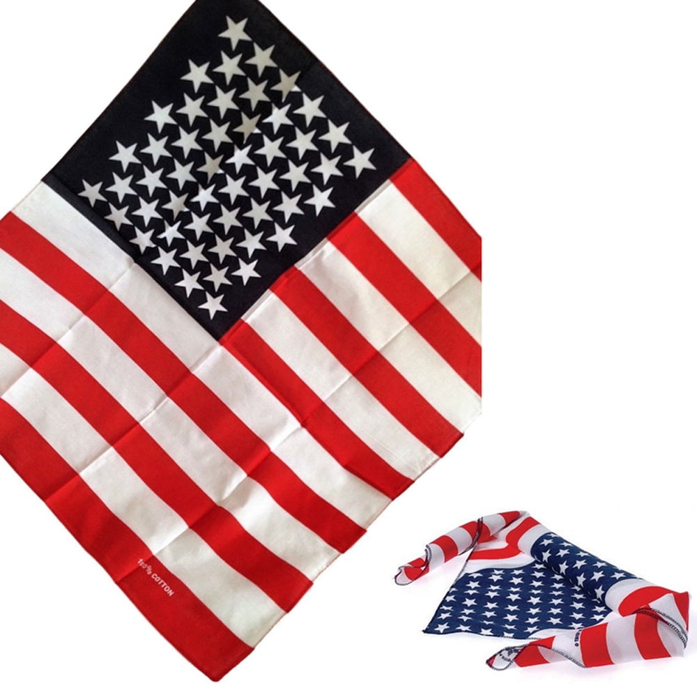 Womens Adult USA American Flag Star Print Red White Knitted Hat Beanie Scarf Gloves Set