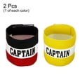 thumbnail image 3 of Unique Bargains Captain's Armband Elastic Arm Band 2 Pack Black Red Yellow, 3 of 5