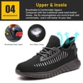 thumbnail image 6 of Furuian Steel Toe Shoes for Men Comfortable Safety Shoes Non Slip Steel Toe Sneakers Warehouse Industry Contstruction Mens Work Shoes, 6 of 7
