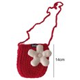 thumbnail image 2 of Bolso pequeño de punto de flores para bebé, bolso de lana para niña, 2 of 5