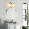 thumbnail image 3 of Modern Bathroom Light Fixtures, 2 Light Vanity Lights Over Mirror, Brushed Nickel Wall Lamp with Clear Glass Shade for Living Room Cabinet Bedroom Porch, 3 of 9
