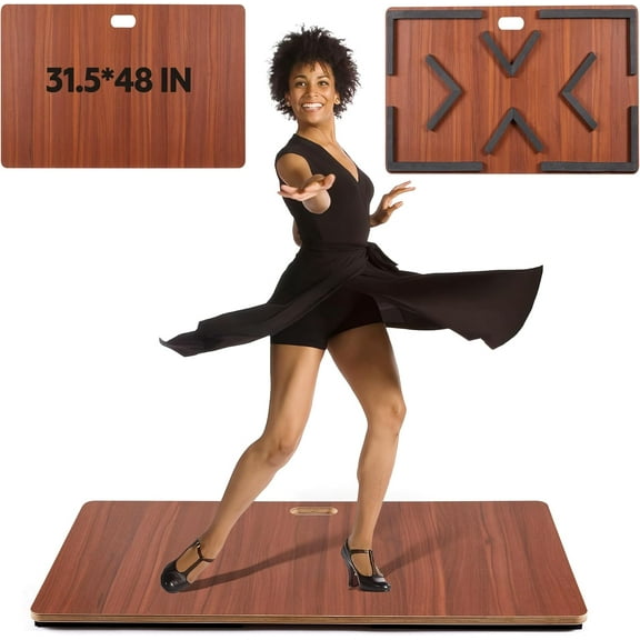 Tap Dance Floor-Portable Dance Floor for Any Surface-Professional Tap Board for Tap Dancing,Ideal for Dancers Home & Outdoor,Portable Stage Platform,Cushioned Base Dance Practice Floor