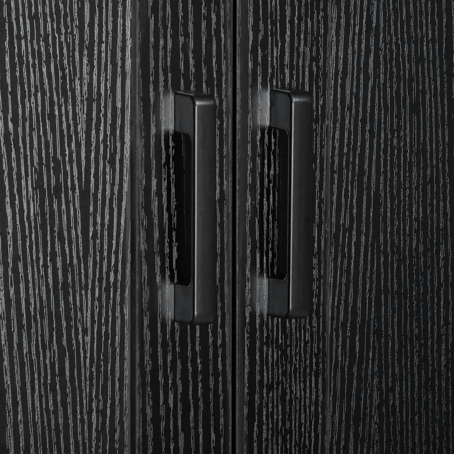 Demi Bonn 67" Freestanding Kitchen Pantry, 4-Door Cabinet with Adjustable Shelves & Doors for Modern Kitchen, Black