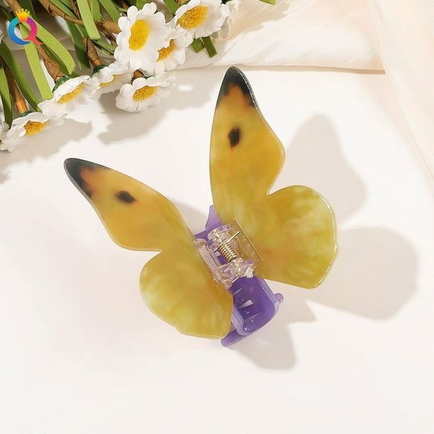 Accesorios Pinza para el cabello Pinza acrílica para el cabello Creativas Canasta de flores Mariposas Pinza para el cabello Agarra la pinza