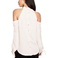 thumbnail image 2 of Rachel Roy Womens Mock neck Off the Shoulder Blouse, Pink, 4, 2 of 2