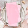 thumbnail image 5 of FUTUREORYY 8Pcs Pink Satin Table Napkins Water Absorption Washable For Dining Table Use, 5 of 5