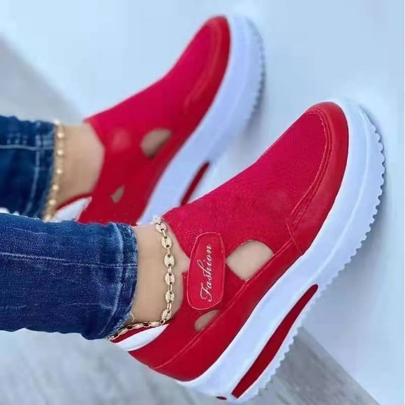 Chaussures Orthopédiques pour Femmes, Espadrilles Plates Décontractées en Maille Respirante, Bout Rond Talon Épais à Boucle Crochet Boucle Chaussures de Travail Chaussures pour Femmes Filles