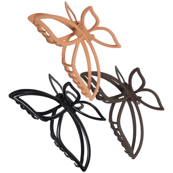 TABLZONE 3Pcs Versatile Jumbo Hair Clips for Hair Styling Assorted Color Plastic Clips