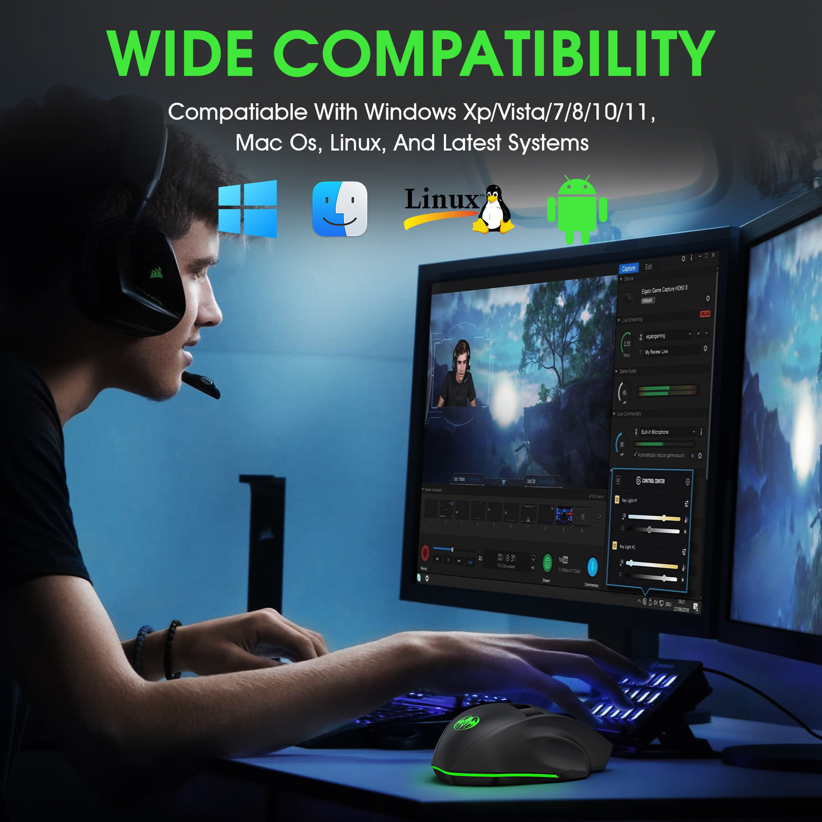 Muzpu Wireless Gaming Mouse, 16000 DPI, Bluetooth & 2.4GHz, RGB photo 5