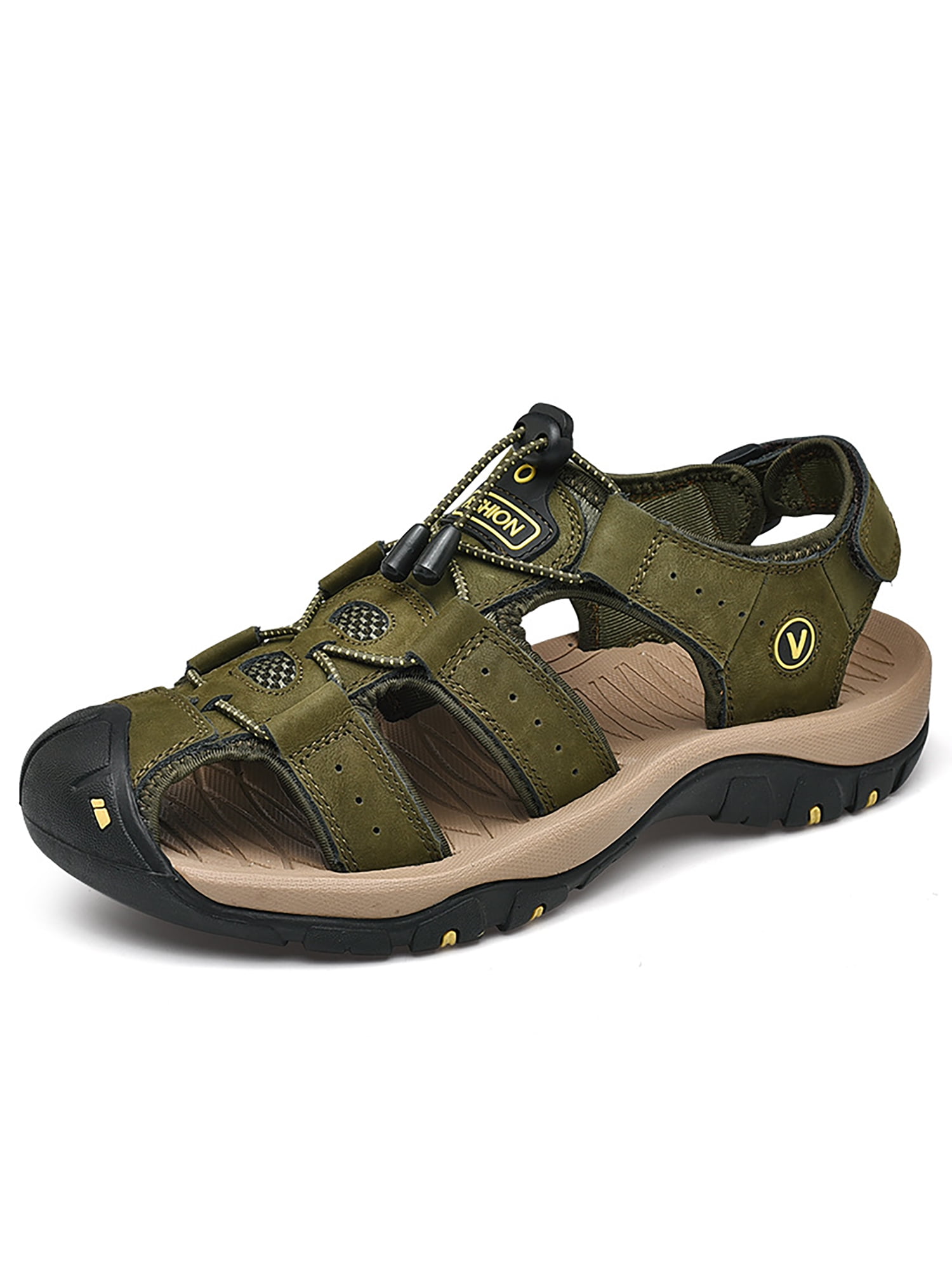 Walking Suede Sandals Outdoor Sports for Mens Summer Fisherman Buckle Breathable Water Shoes