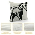 thumbnail image 4 of Shangniulu  Animal Throw Pillow Cushion Cover, Animal Theme a Running Horse Silhouette Illustration in Monochromatic Style, Decorative Square Accent Pillow Case, 4 of 5