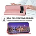 thumbnail image 4 of Case for Google Pixel 7, Magnetic Matte Premium PU Leather Stand Flip Cover with Card Slots and Wallet, Shockproof and Full Body Protection Compatible with Google Pixel 7 - Rosegold, 4 of 10