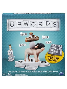 Upwords, Fun and Challenging Family Word Game with Stackable Letter Tiles, for Ages 8 and up