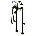 thumbnail image 3 of Cambridge Plumbing Inc CAM398463-CP Clawfoot Tub Freestanding British Telephone Faucet & Hand Held Shower Combo - Polished Chrome, 3 of 3