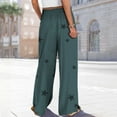thumbnail image 6 of Bovemsi Wide Leg Pants Woman Women's 2025 Vacation Elastic Rope Casual Travel Pants, 6 of 6