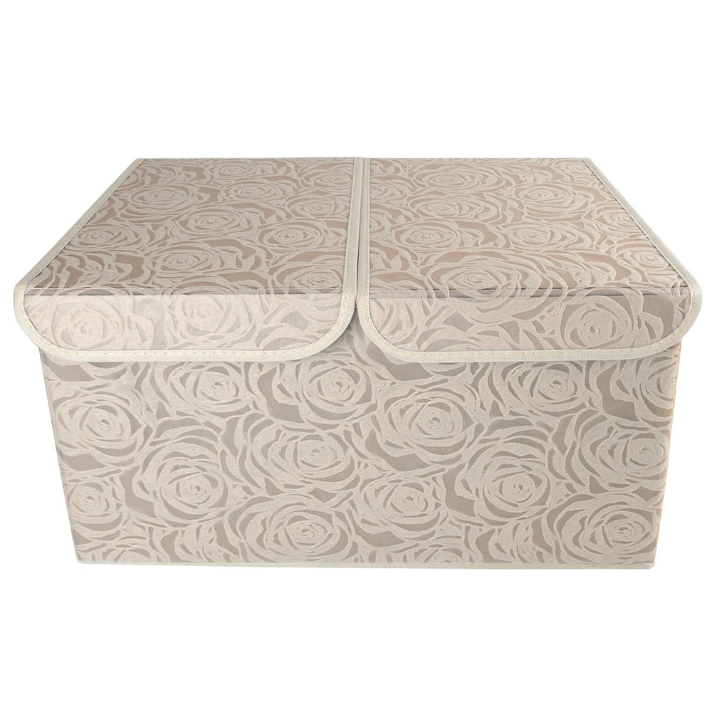Collapsible Storage Bins with Lids Fabric Decorative Storage Boxes