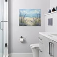 thumbnail image 5 of Beach Ocean Wall Art Coastal Flower Pictures Wall Decor Abstract Watercolor Seaside Canvas Painting Beach Floral Artwork for Bathroom Living Room Bedroom Kitchen Office 16x12 inch, 5 of 6