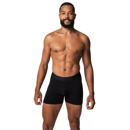 

Single Stitch | Men s Boxer Brief Underwear | Sustainable | Moisture Wicking (Black Large)